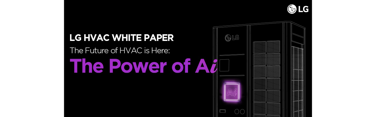 Showcasing an LG Smart Inverter outdoor unit at the center, featured with various indoor unit installation cases from behind.